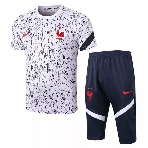 Camiseta de Entrenamiento Francia Conjunto Completo 2020 Blanco Azul